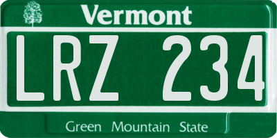 VT license plate LRZ234