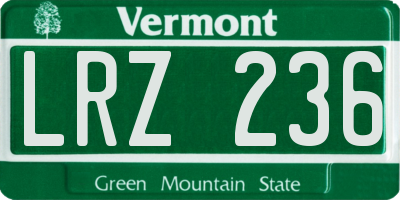 VT license plate LRZ236