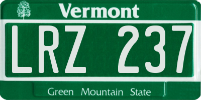 VT license plate LRZ237