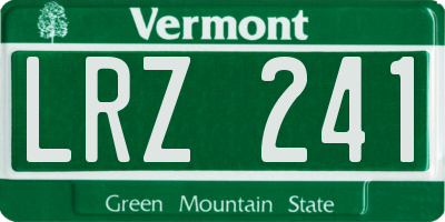 VT license plate LRZ241