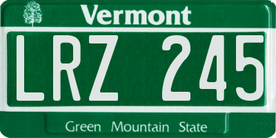 VT license plate LRZ245