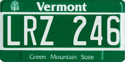VT license plate LRZ246