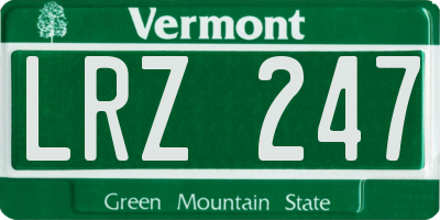 VT license plate LRZ247