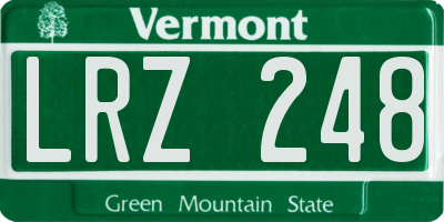 VT license plate LRZ248