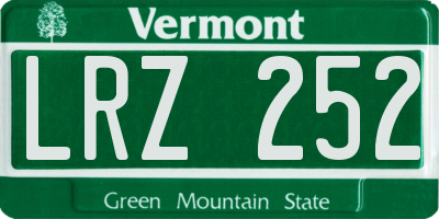 VT license plate LRZ252
