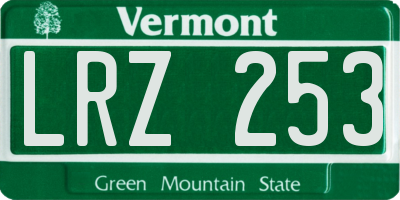VT license plate LRZ253