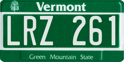VT license plate LRZ261