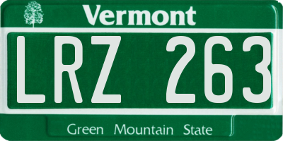 VT license plate LRZ263