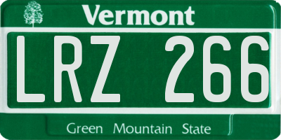 VT license plate LRZ266