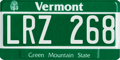 VT license plate LRZ268