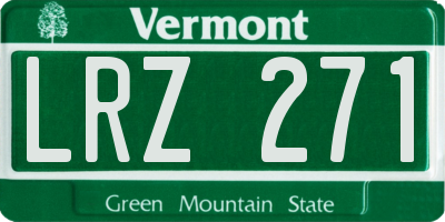VT license plate LRZ271