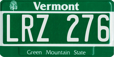 VT license plate LRZ276