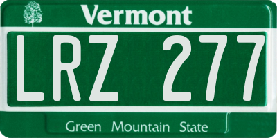 VT license plate LRZ277