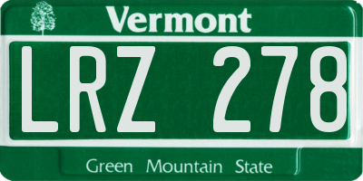 VT license plate LRZ278