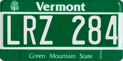 VT license plate LRZ284