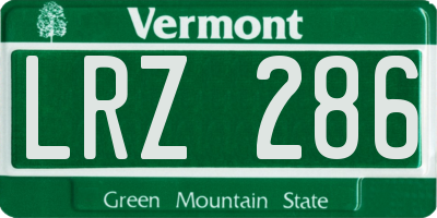 VT license plate LRZ286