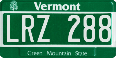 VT license plate LRZ288