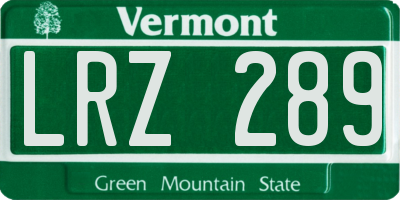 VT license plate LRZ289