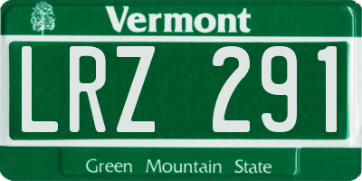 VT license plate LRZ291