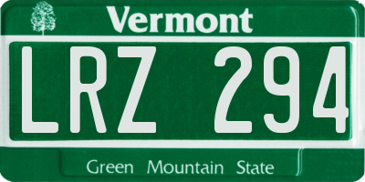 VT license plate LRZ294