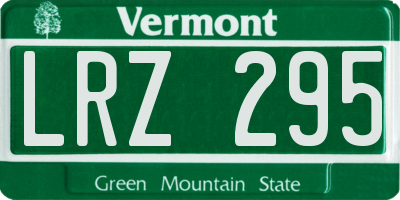 VT license plate LRZ295