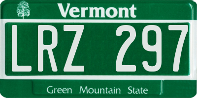 VT license plate LRZ297
