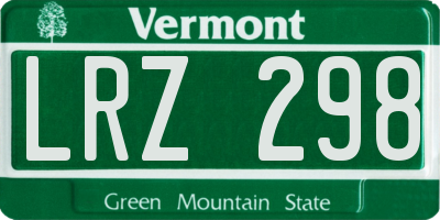 VT license plate LRZ298