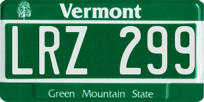 VT license plate LRZ299