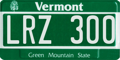 VT license plate LRZ300
