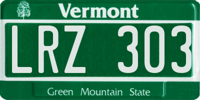 VT license plate LRZ303