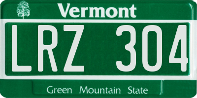 VT license plate LRZ304