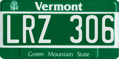 VT license plate LRZ306