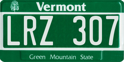 VT license plate LRZ307