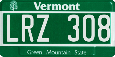 VT license plate LRZ308