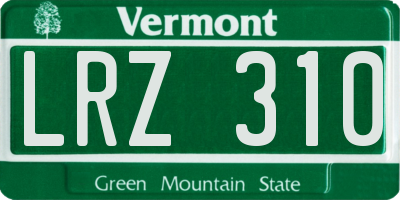 VT license plate LRZ310