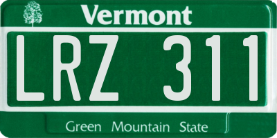 VT license plate LRZ311