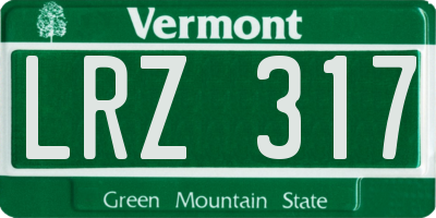 VT license plate LRZ317