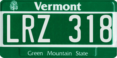 VT license plate LRZ318