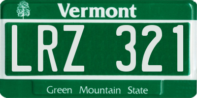 VT license plate LRZ321