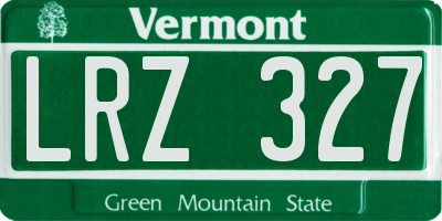 VT license plate LRZ327