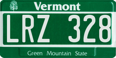 VT license plate LRZ328