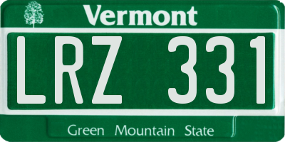 VT license plate LRZ331