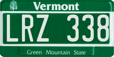 VT license plate LRZ338