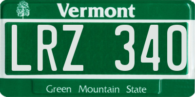 VT license plate LRZ340