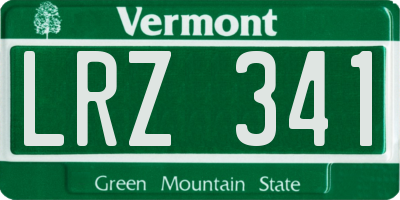 VT license plate LRZ341