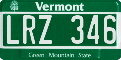 VT license plate LRZ346