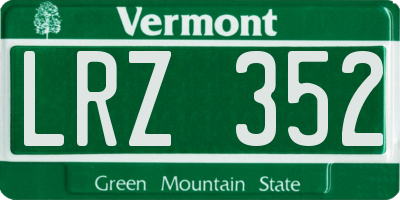 VT license plate LRZ352
