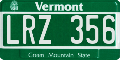 VT license plate LRZ356