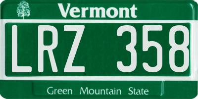 VT license plate LRZ358