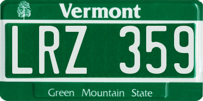 VT license plate LRZ359